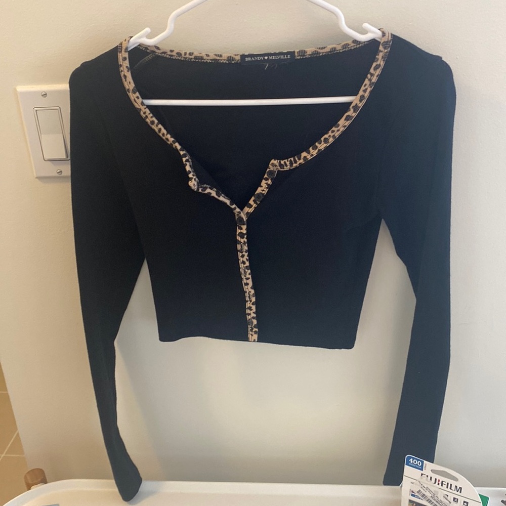 Black & cheetah cardigan